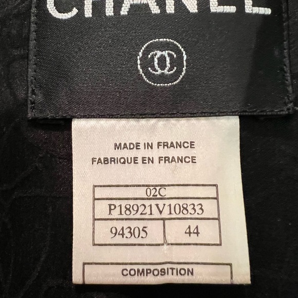 Chanel Black Tweed Women's Jacket 44 - Picture 4 of 5